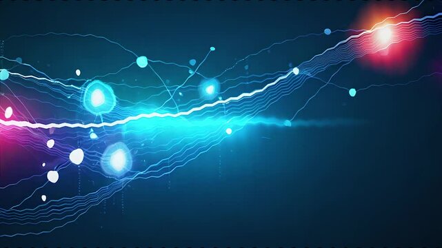 abstract technology wave communication scien background video