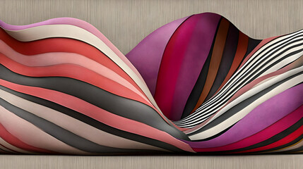 Abstract 3D Wave Background