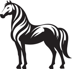 Graceful Horse Silhouette Design