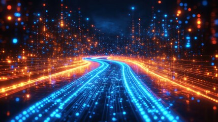 Abstract Technology Background Futuristic Concept