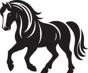 Obraz premium Graceful Horse Silhouette Design