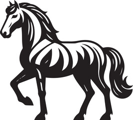 Graceful Horse Silhouette Design