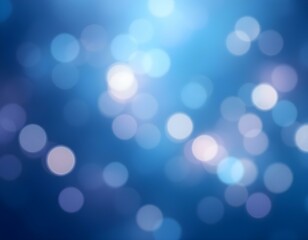 Blue Bokeh Lights: Serene Abstract Background