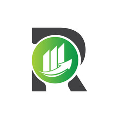 Letter R vector logo template, Colorful Letter R logo, Financial Company Logo, Financial Institute Advisors Logo Design Template Vector Icon