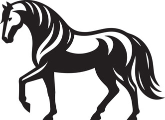 Graceful Horse Silhouette Design