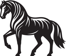 Graceful Horse Silhouette Design