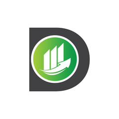 Letter D vector logo template, Colorful Letter D logo, Financial Company Logo, Financial Institute Advisors Logo Design Template Vector Icon