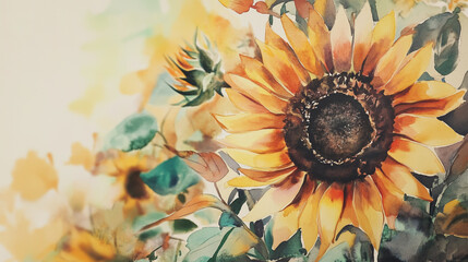 Elegant wedding invitation card background vector. Minimal hand painted watercolor botanical flowers texture template background. Design for wedding, vip cover, poster, rsvp moderncard.Valentine's Day