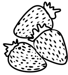 fresh strawberry fruit coloring book