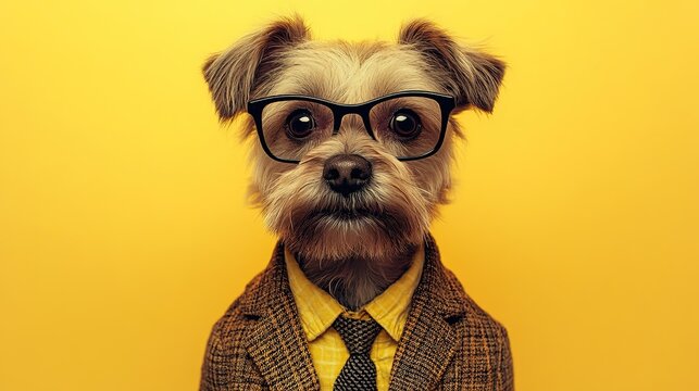 dog in glasses