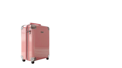 Peach Pink Travel Bag on Transparent Background