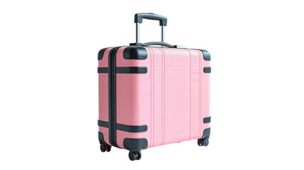 Peach Pink Travel Bag on Transparent Background