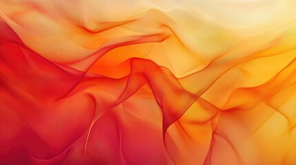 Obraz premium Abstract colorful waves of orange and yellow flowing gently
