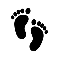 Baby Footsteps Icon Simple and Stylish Footprint Illustration Design for Creative Projects
