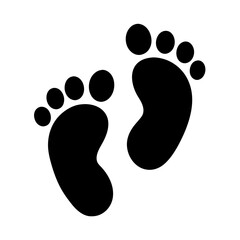 Baby Footsteps Icon Simple and Stylish Footprint Illustration Design for Creative Projects
