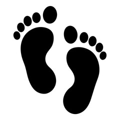 Baby Footsteps Icon Simple and Stylish Footprint Illustration Design for Creative Projects
