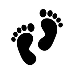 Baby Footsteps Icon Simple and Stylish Footprint Illustration Design for Creative Projects
