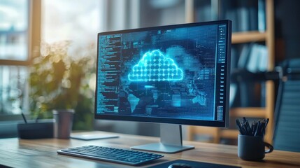 Digital office setup with virtual desktop solution