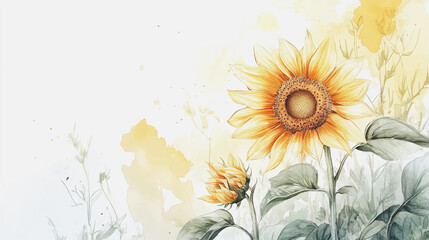 Elegant wedding invitation card background vector. Minimal hand painted watercolor botanical flowers texture template background. Design for wedding, vip cover, poster, rsvp moderncard.Valentine's Day