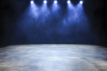 Blue Stage Lighting Background Illustration