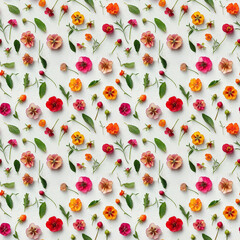 Delicate floral patterns create a vibrant tapestry of nature's beauty