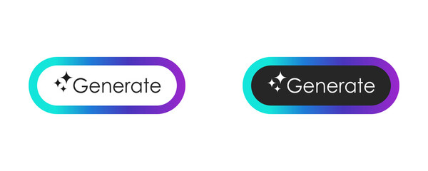 Generate Ai button PNG. Ai generate sidebar design for UI UX, apps, websites, and Interfaces. Transparent background
