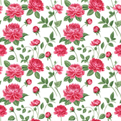 Vibrant pink floral pattern for design work