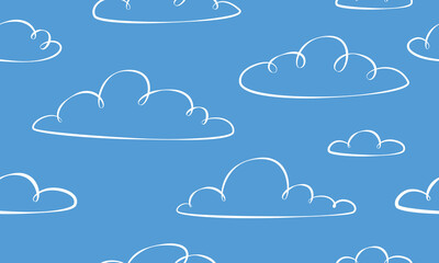 Clouds seamless pattern. Clouds in the sky.