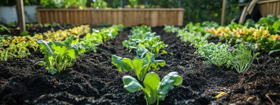 Compost and manure enrich garden beds with essential nutrients for healthier plant growth