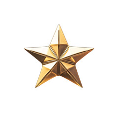 Obraz premium golden star isolated on white background