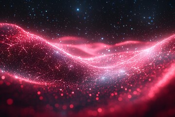 Fototapeta premium A vibrant nebula explodes with light against a deep blue cosmos, a breathtaking scene of starr