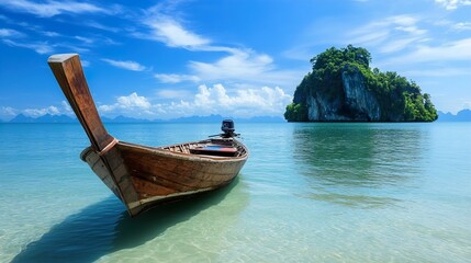 Obraz premium Island Getaway: Serenity on a Tropical Beach