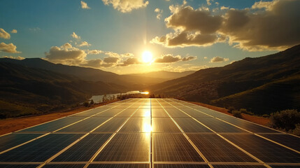 Fototapeta premium Solar panels in the grape field.