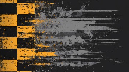 Grunge checkered flag with motion blur effect.