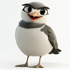 Naklejka premium Playful Lapwing portrayed in vibrant 3D animation.