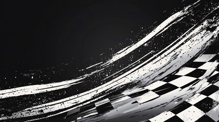 Abstract checkered flag design with grunge texture. (20)