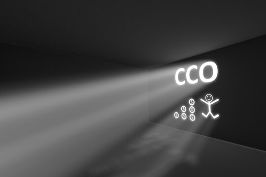 CCO rays volume light concept 3d illustration