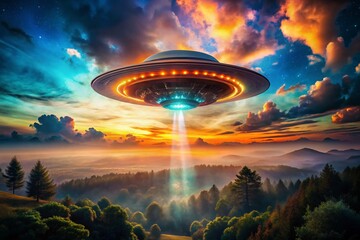 8K UHD UFO UAP Encounter: Mysterious Aerial Phenomenon Portrait