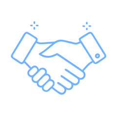 Handshake Icon Vector for Collaboration and Agreements