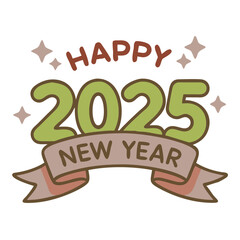 Creative 2025 New Year Illustration for Celebration Cards
