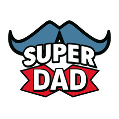 High-Quality Super Dad Illustration for Dads Everywhere