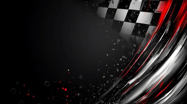 Abstract racing background with checkered flag. (1)
