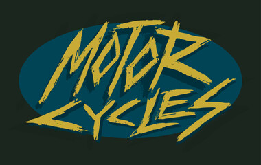 Motorcycle hand lettering vector element for t-shirt or social media ads