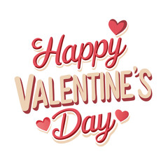 Happy Valentine's Day - Lovely Heart Vector Design