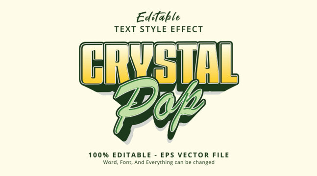 Crystal Pop Editable Text Effect