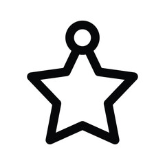 christmas star isolated on background