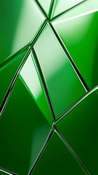 Green Abstract 3D Geometric Background
