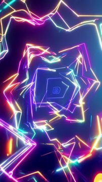 glowing abstract pattern morphing into geometric shapes