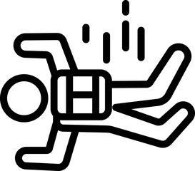 Freeflying Line Icon