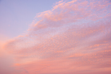 Lovely pink vibrant sky cloud ofrmation for use as background
